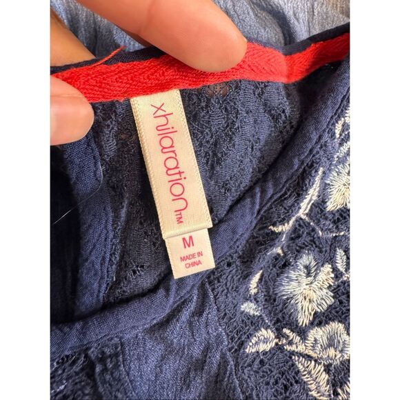 Xhilaration Blue White Ombre Lace Trim Tank Top – Size Medium - Picture 7 of 7